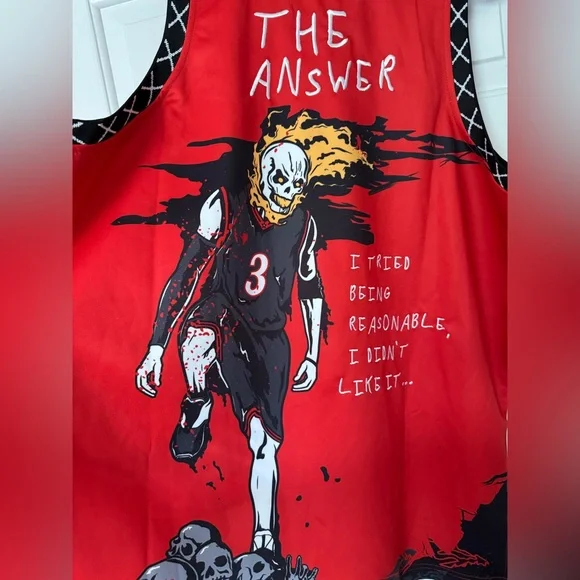 Allen Iverson The Answer 76ers Jersey Brand New Men’s Size NBA Basketball Top - Picture 7 of 10